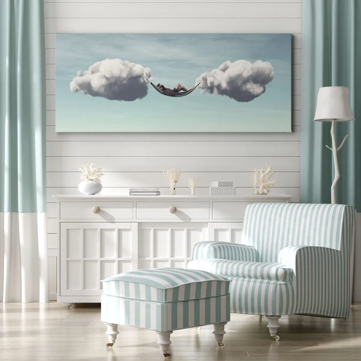 Lærredstryk - Billede på lærred - Lykken i øjeblikket - 100x40 cm
