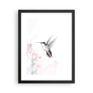 Plakat i sort ramme - Stoppet i flagren - 30x40 cm