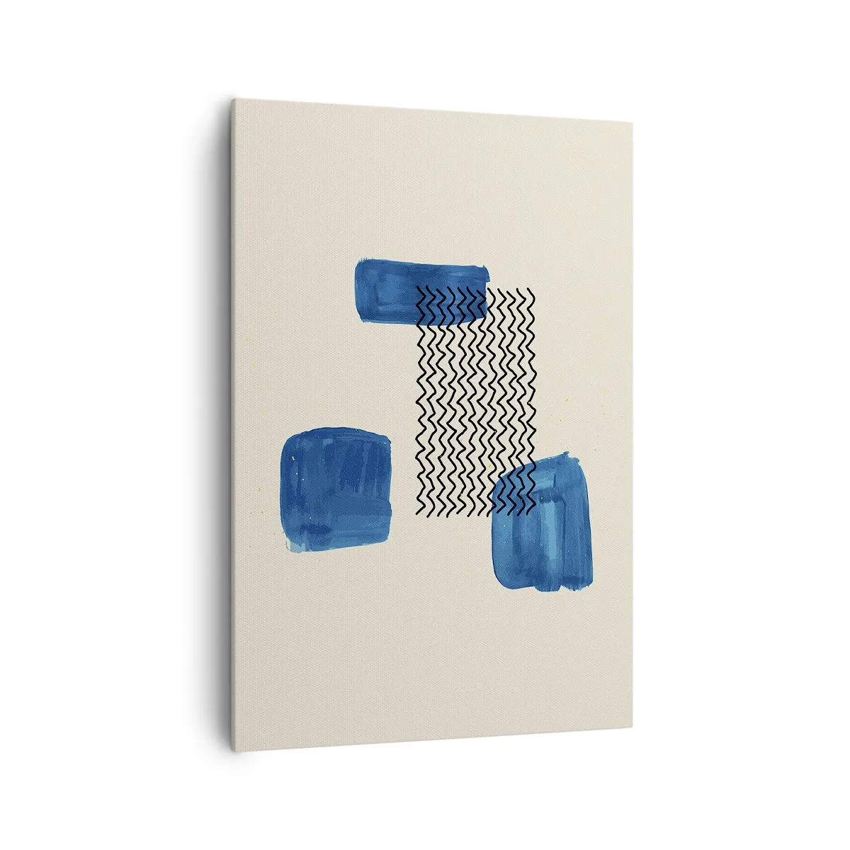 Lærredstryk - Billede på lærred - Abstrakt kvartet - 70x100 cm