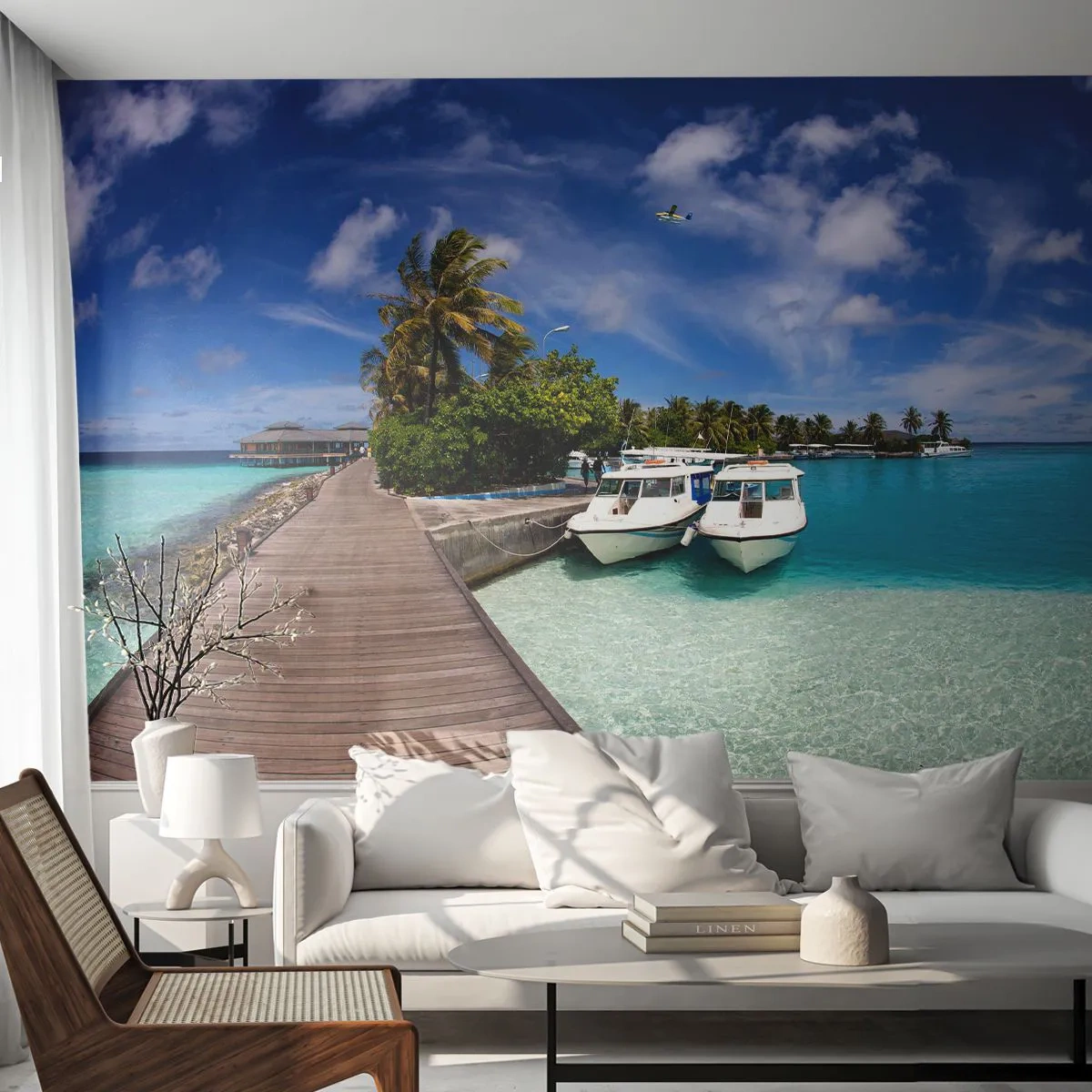 Fototapet Premium Sand - Og dog findes paradiset - Landskab, Paradis, Hav - 100x70 cm