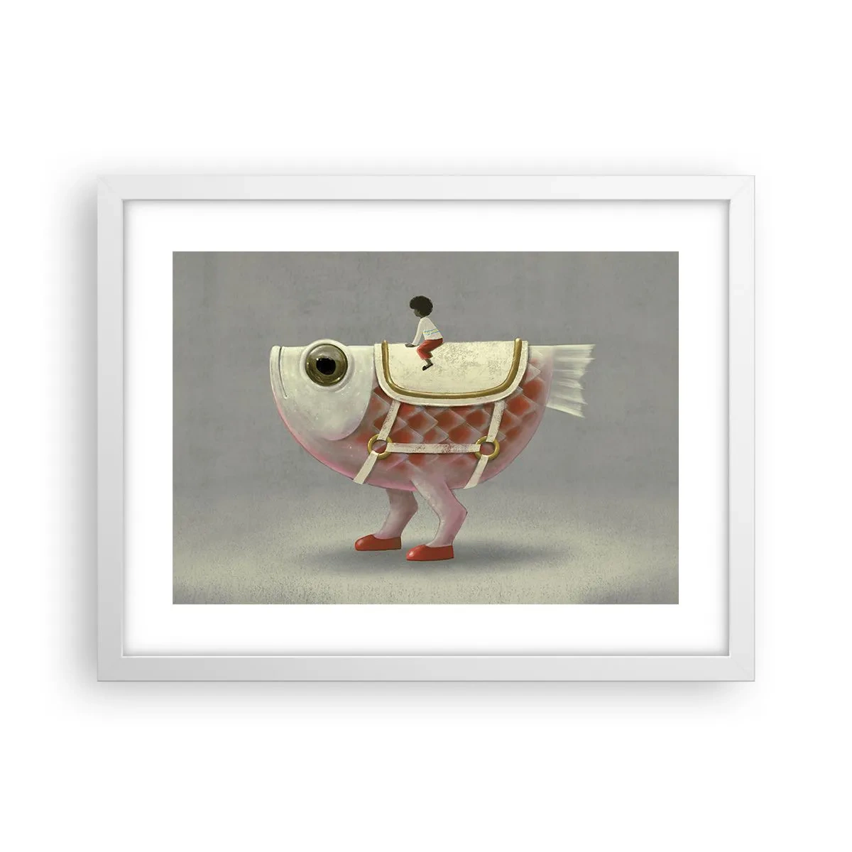 Plakat i hvid ramme - Rybonski rytter - 40x30 cm