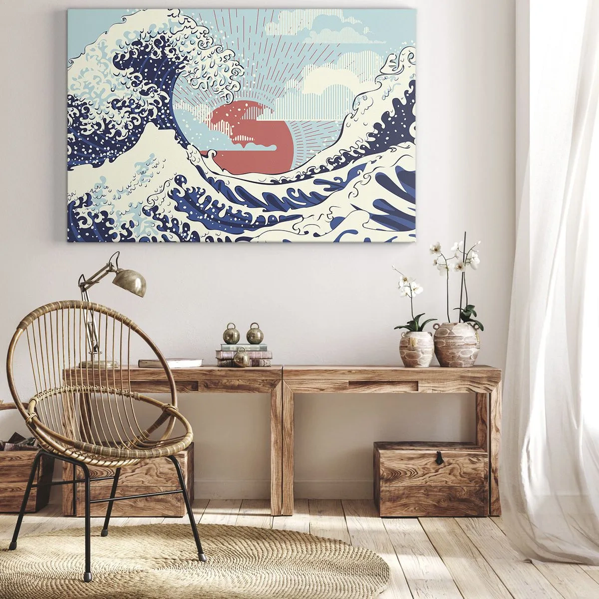 Lærredstryk - Billede på lærred - Fra japanske inspirationer - 70x50 cm