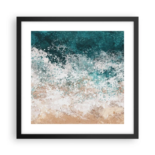Plakat i sort ramme - Historier fra havet - 40x40 cm