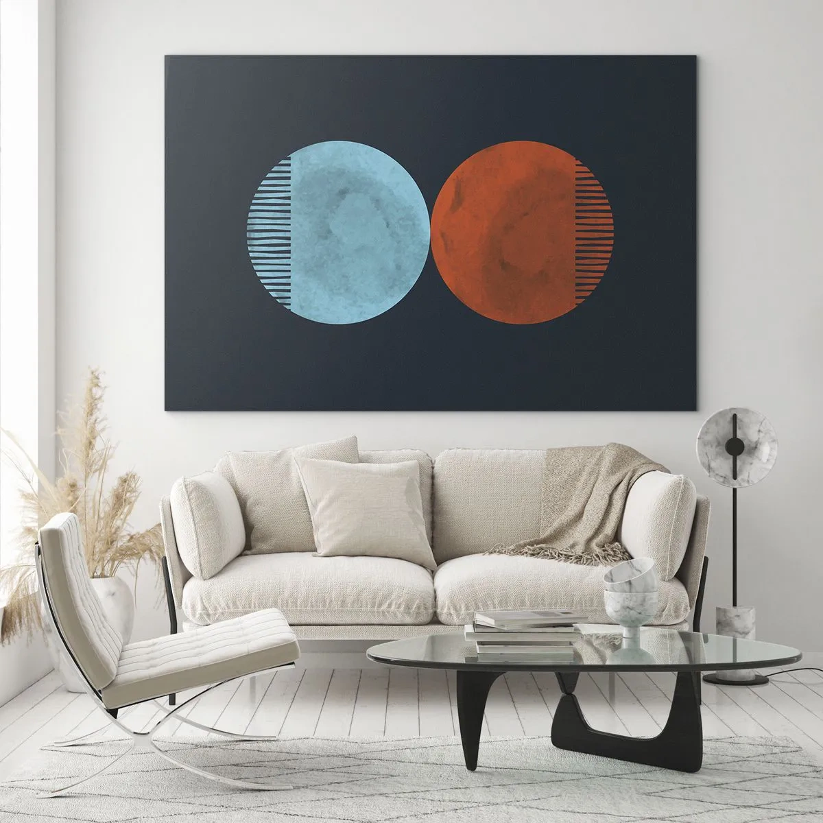 Billede på glas - Kun geometri? - 100x70 cm