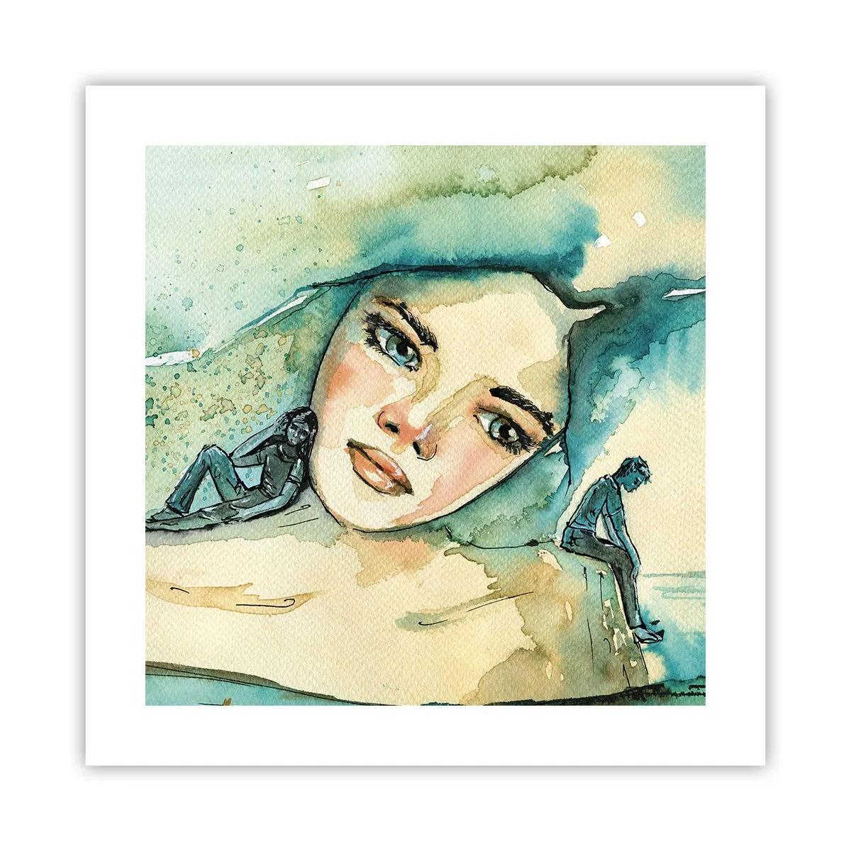 Plakat - Am I blue? - 40x40 cm