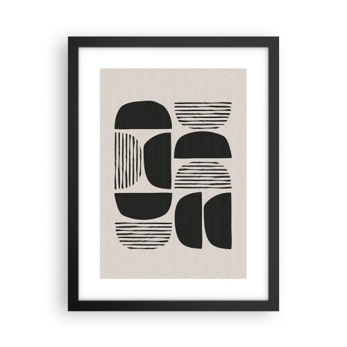 Plakat i sort ramme - Halvhjertede arrangementer - 30x40 cm