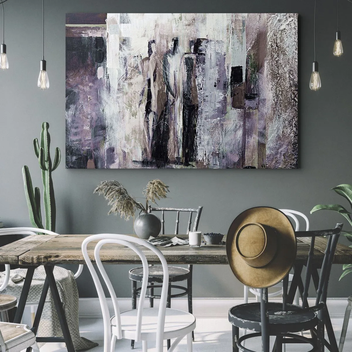 Lærredstryk - Billede på lærred - De mystiske tre - 100x70 cm