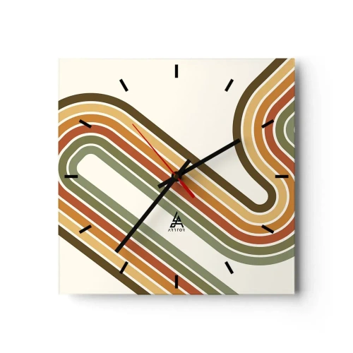 Vægur, Uret - Zigzag til destinationen - 30x30 cm