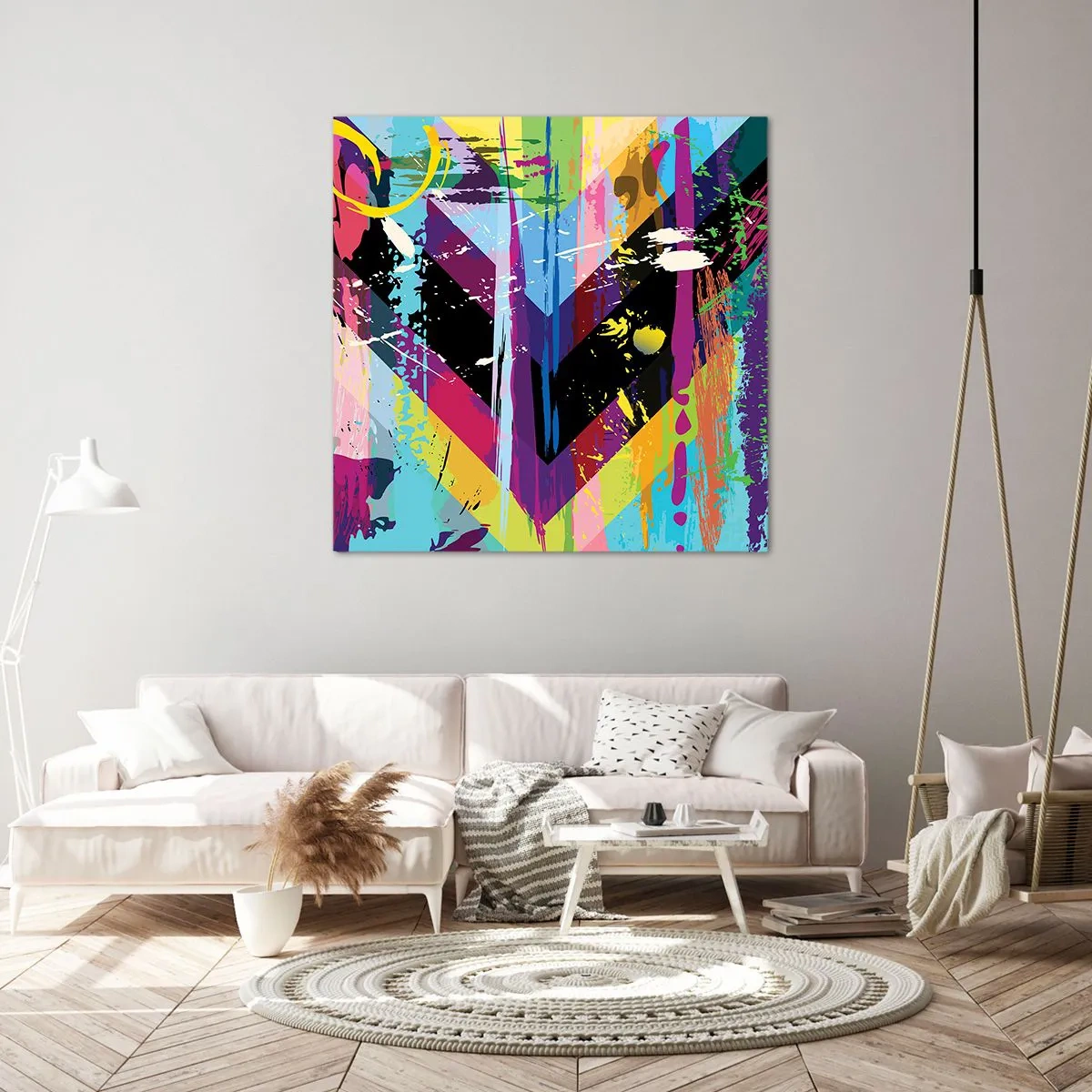 Lærredstryk - Billede på lærred - Fra top til bund - 70x70 cm