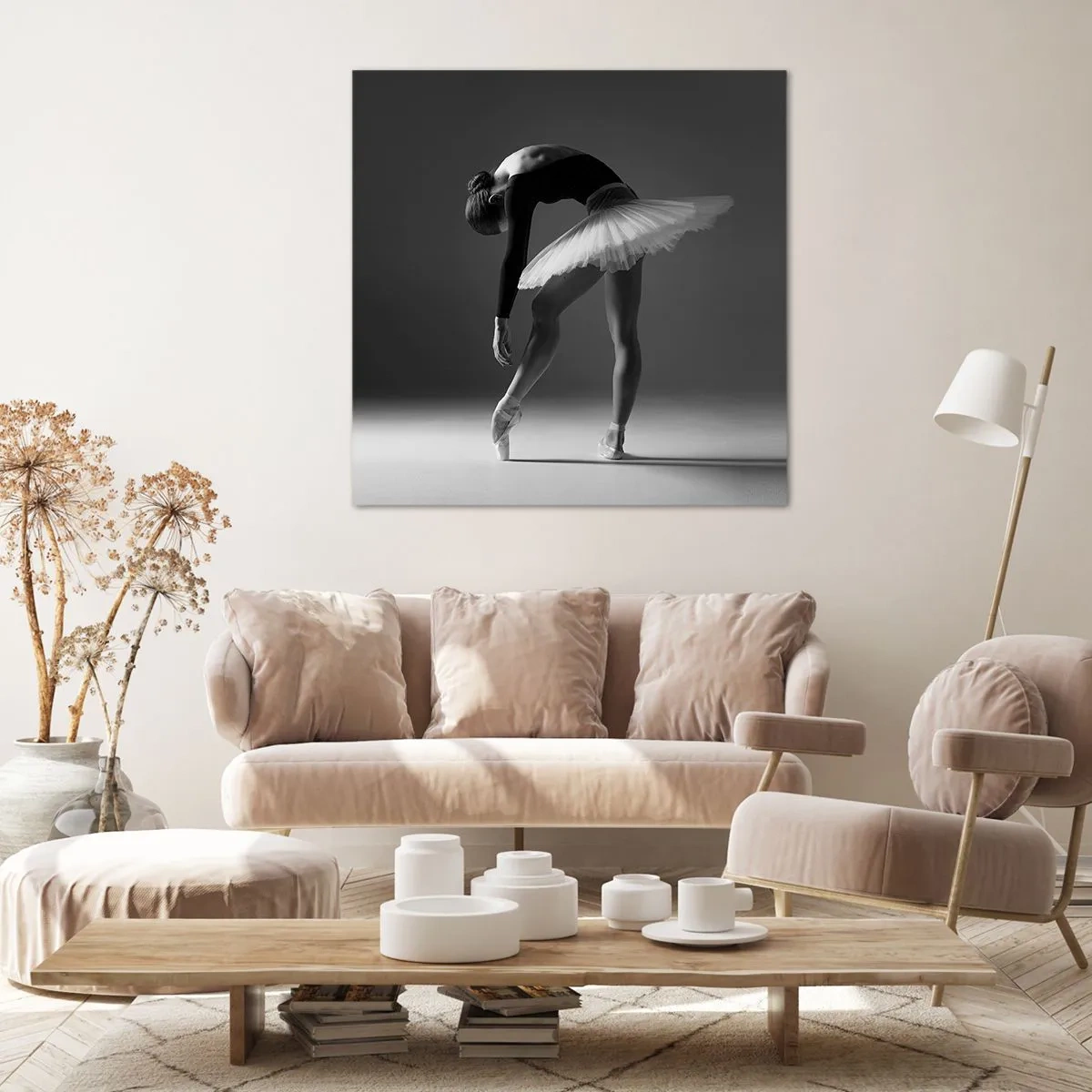 Lærredstryk - Billede på lærred - Bella balerina - 40x40 cm