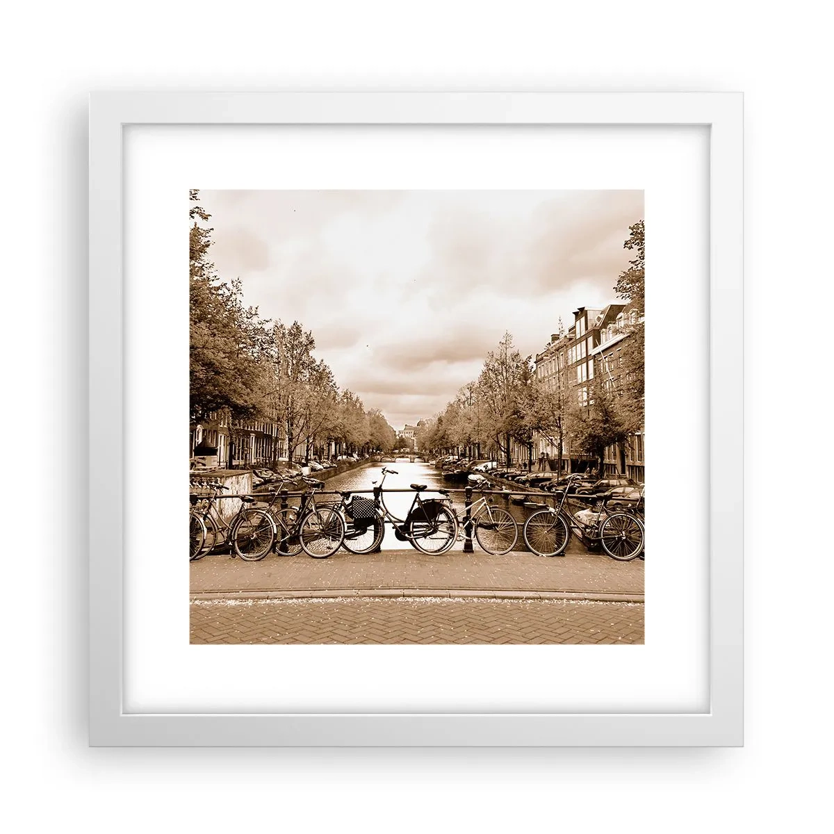 Plakat i hvid ramme - Hollandsk atmosfære - 30x30 cm