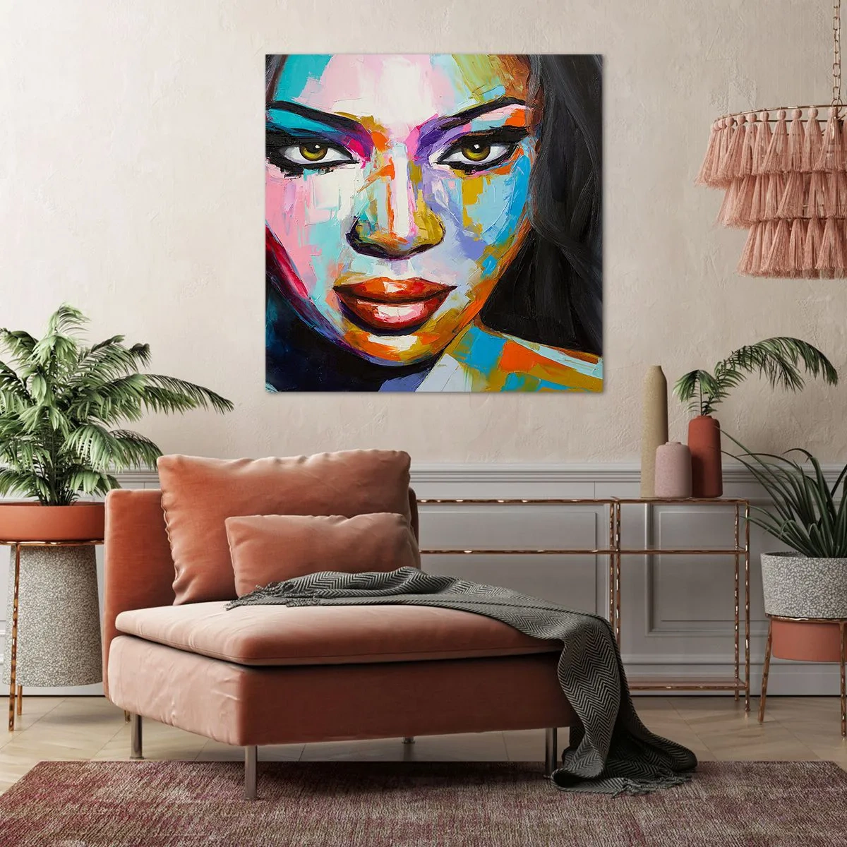 Lærredstryk - Billede på lærred - Du kan ikke tage dine øjne fra - 50x50 cm