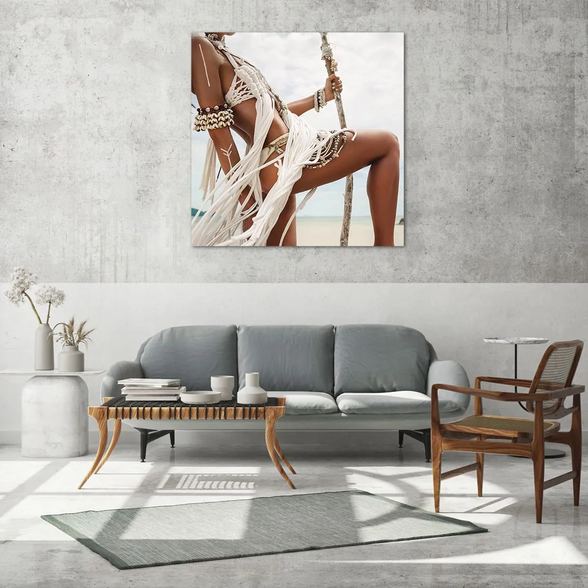 Billede på glas - Præstinde af solen - 30x30 cm