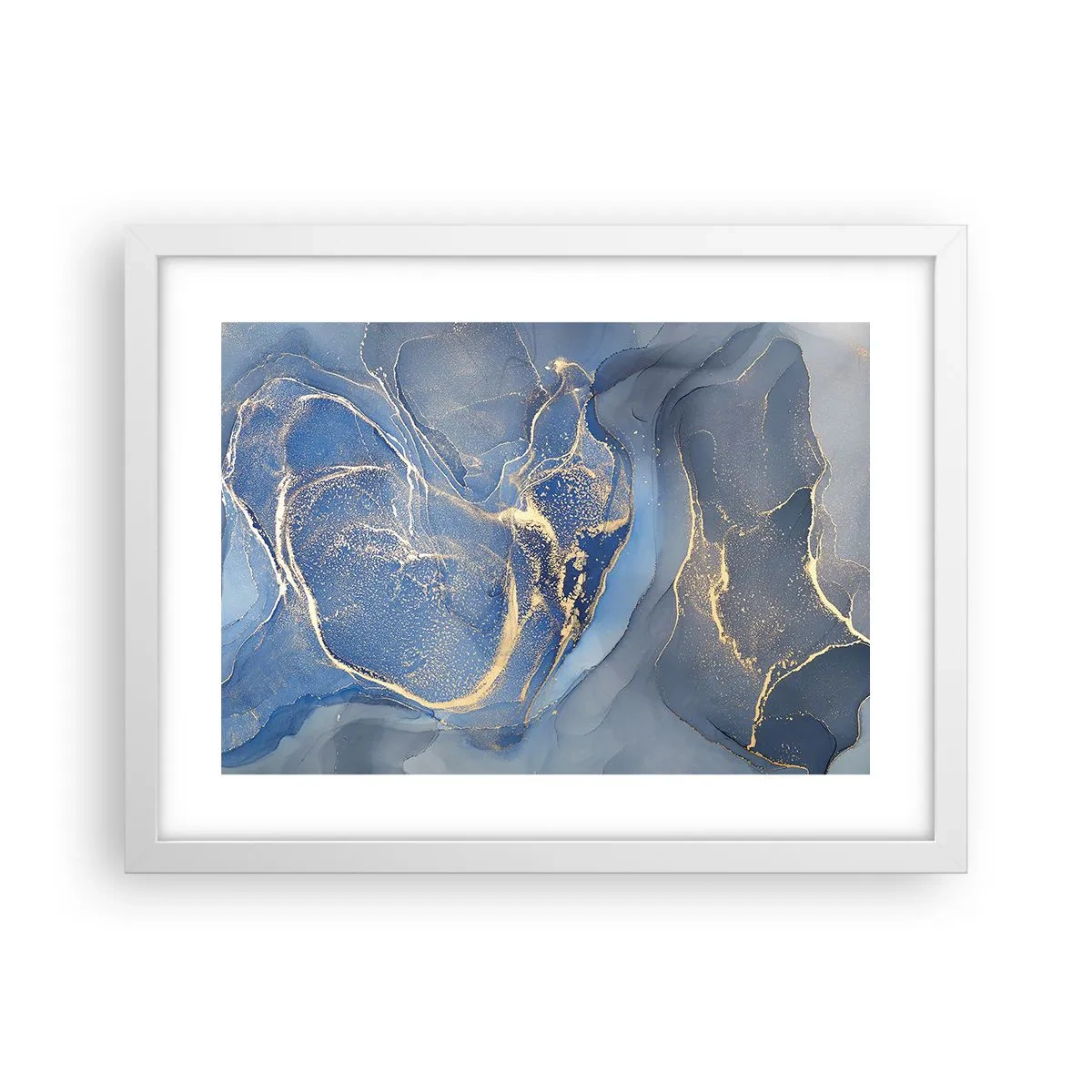 Plakat i hvid ramme - Guldstøv - 40x30 cm