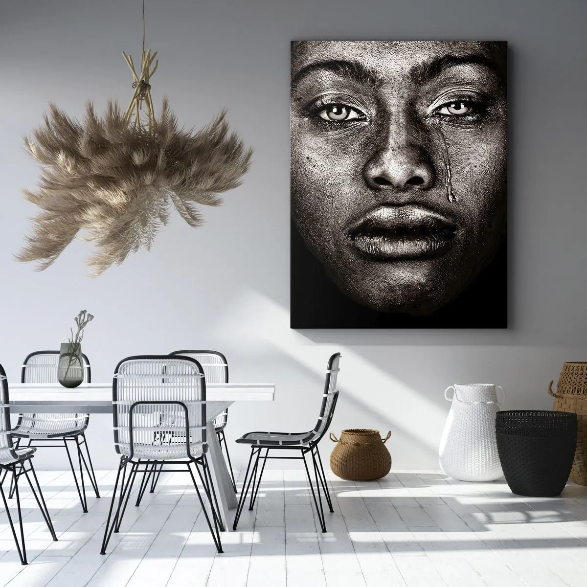 Lærredstryk - Billede på lærred - Én tåre - 50x70 cm