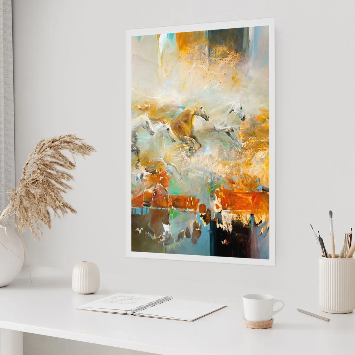 Plakat - Galopperer gennem lyset - 40x50 cm