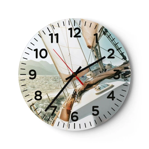 Vægur, Uret - Under fulde sejl - 30x30 cm
