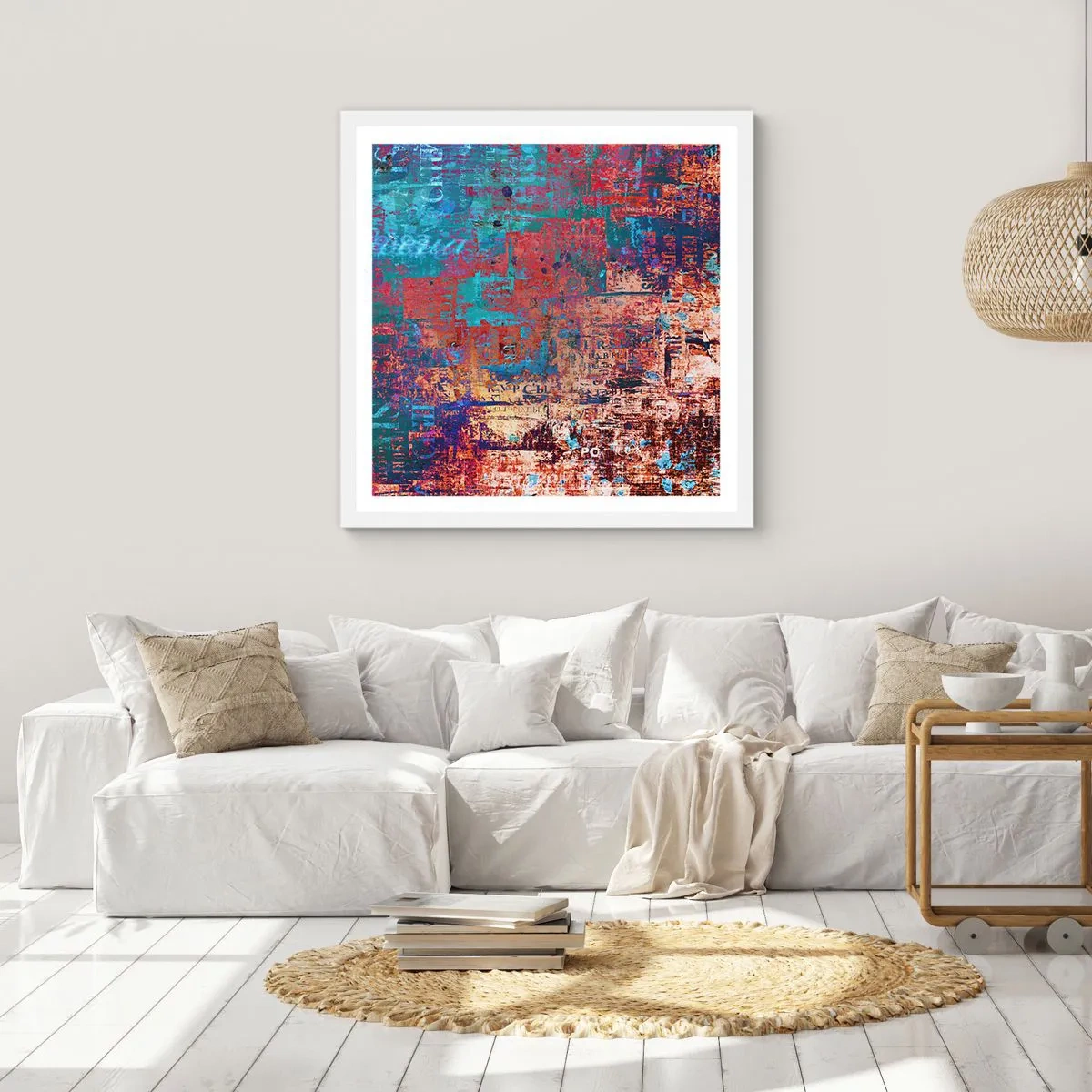 Plakat i hvid ramme - Hukommelse og glemsel - 60x60 cm