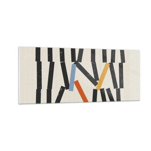 Billede på glas - Dominoer - komposition - 100x40 cm