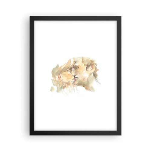 Plakat i sort ramme - Den fundne halvdel? - 30x40 cm