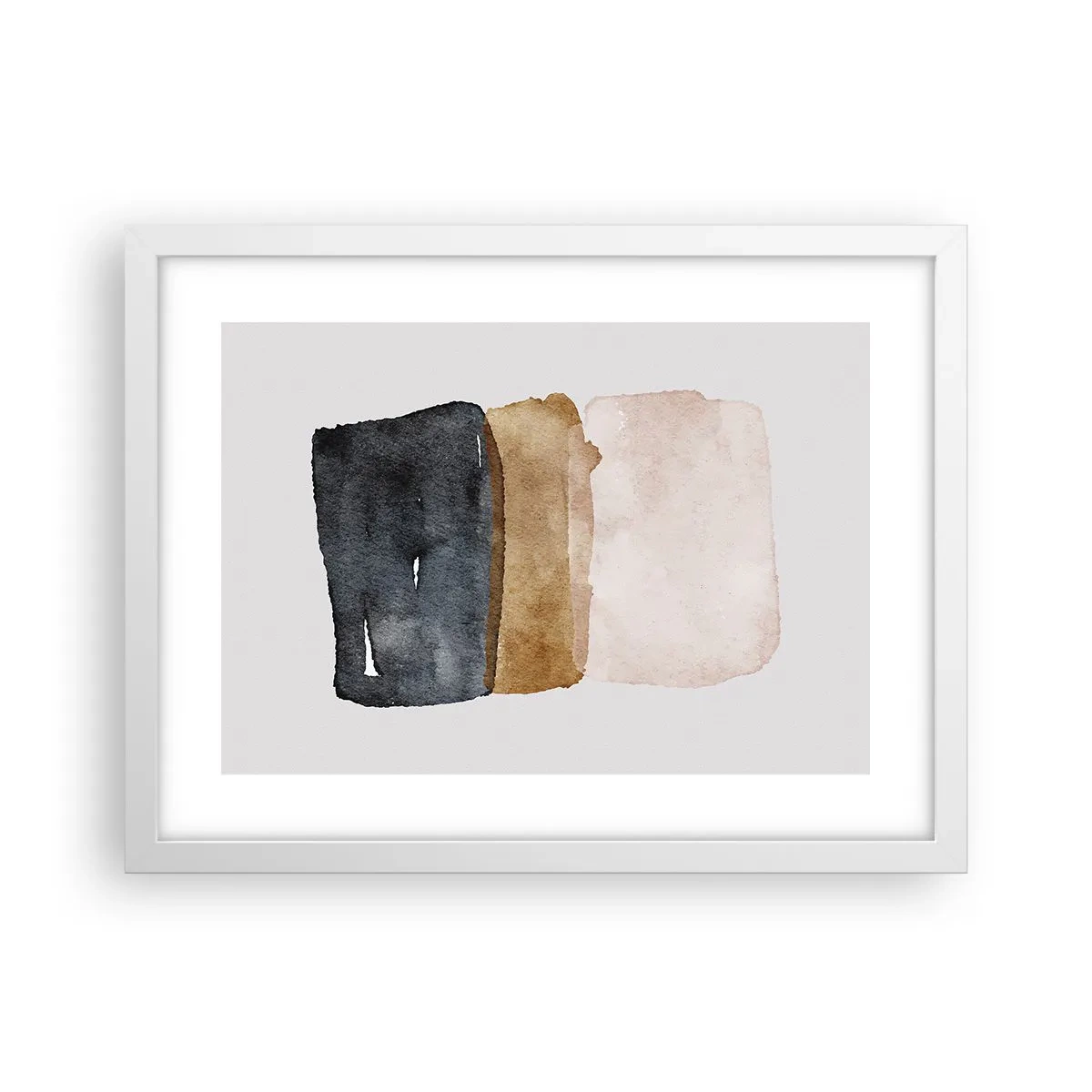 Plakat i hvid ramme - Sammensætning af jordfarver - 40x30 cm