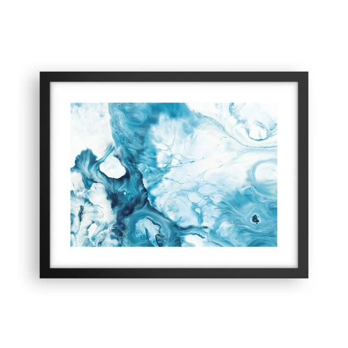 Plakat i sort ramme - Blå koncert - 40x30 cm