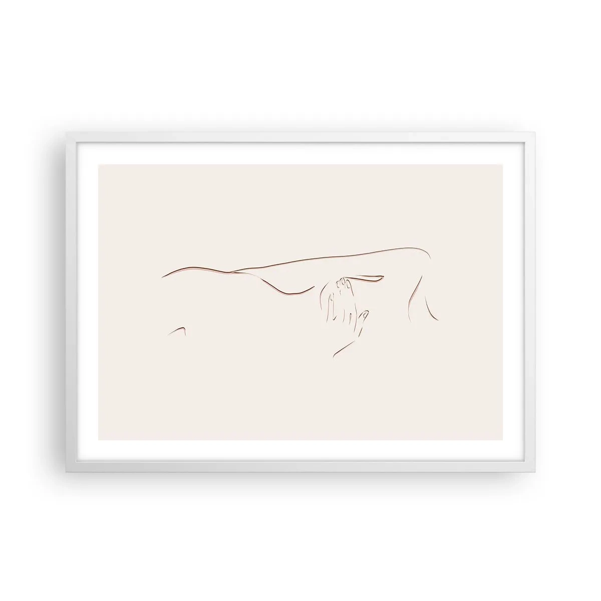 Plakat i hvid ramme - Begærets form - 70x50 cm