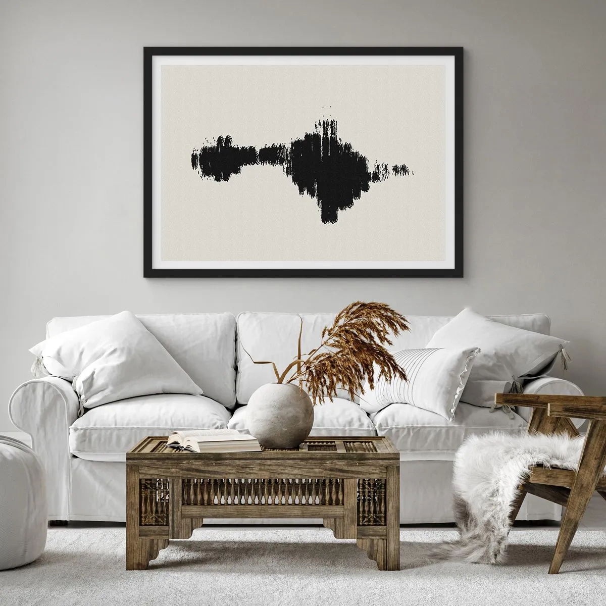 Plakat i sort ramme - Fantasiens vibrationer - 70x50 cm