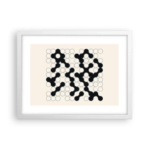Plakat i hvid ramme - Kinesisk spil - variation - 40x30 cm