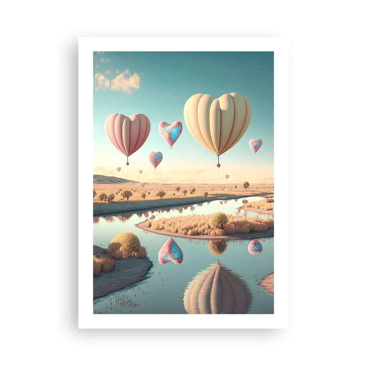 Plakat - Kærlighed lader dig svæve - 50x70 cm