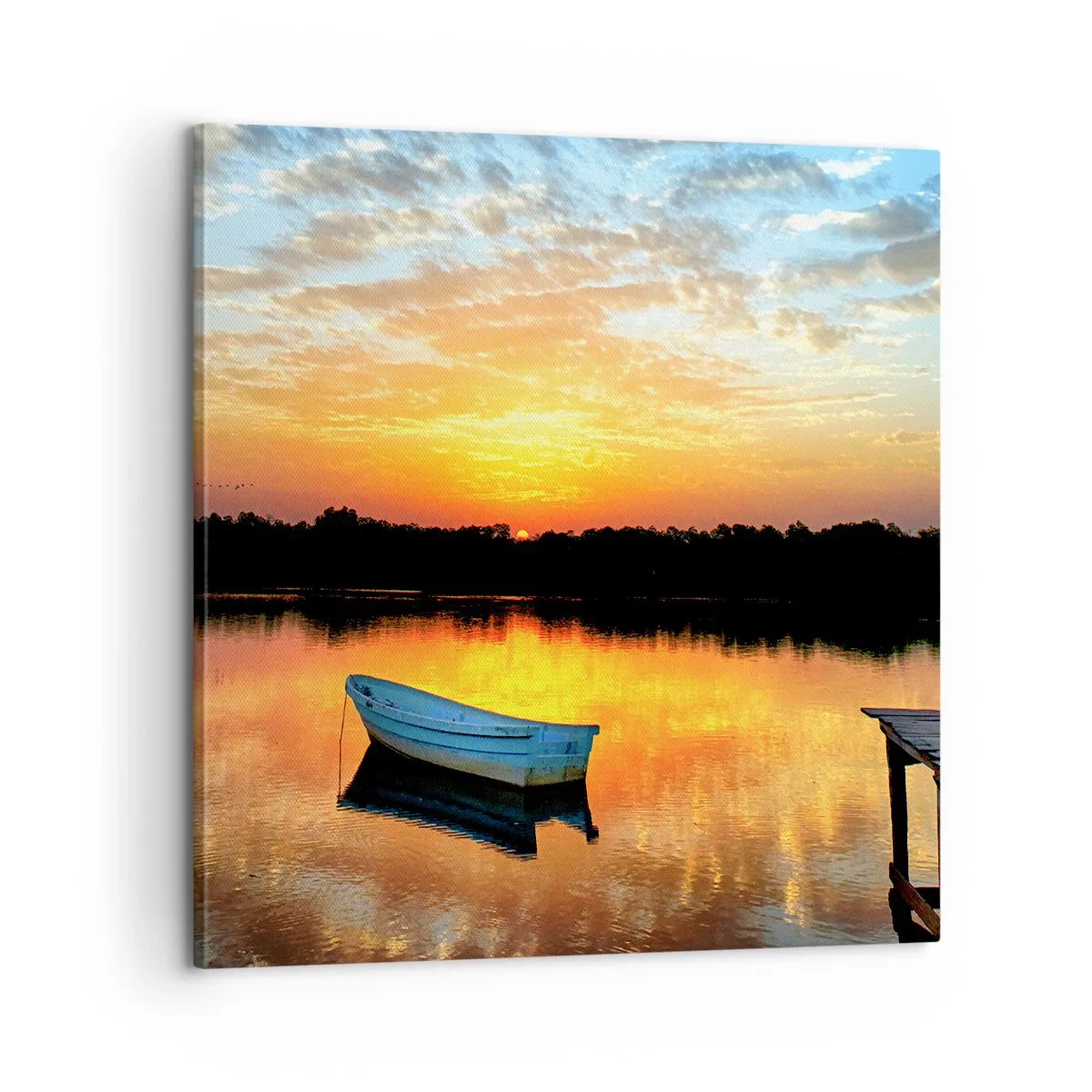 Lærredstryk - Billede på lærred - Se, lyt, meditér - 60x60 cm