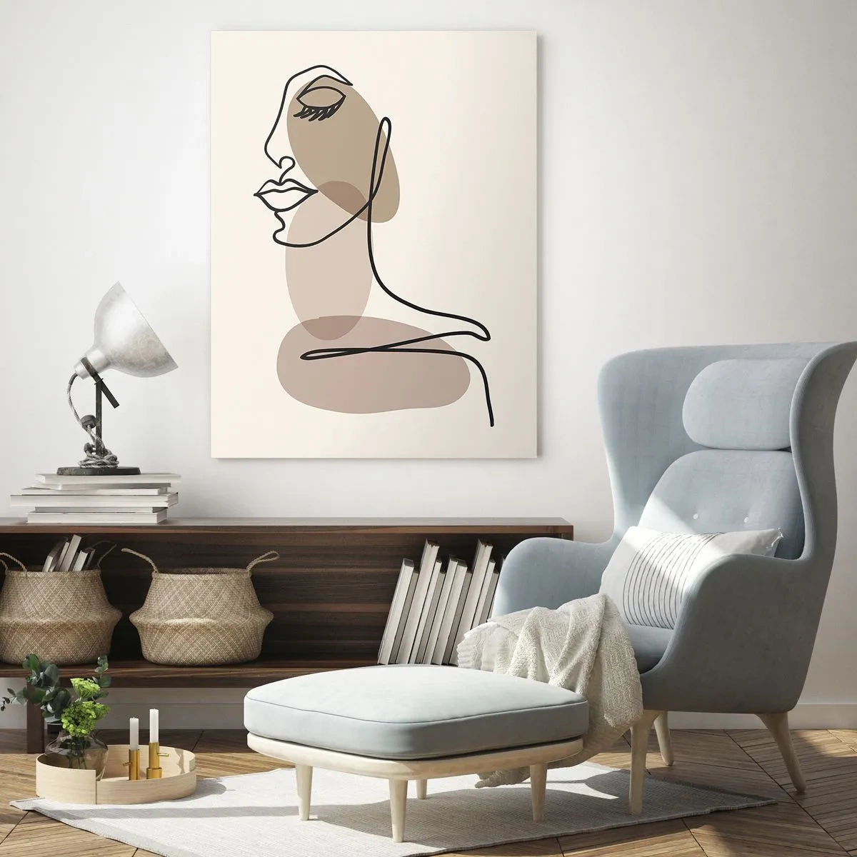 Billede på glas - En vis linje af skønhed - 50x70 cm