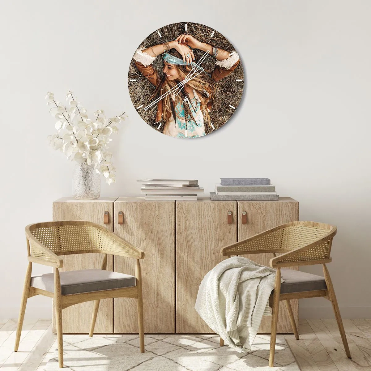 Vægur, Uret - På vej til kærlighedens sommer - 40x40 cm