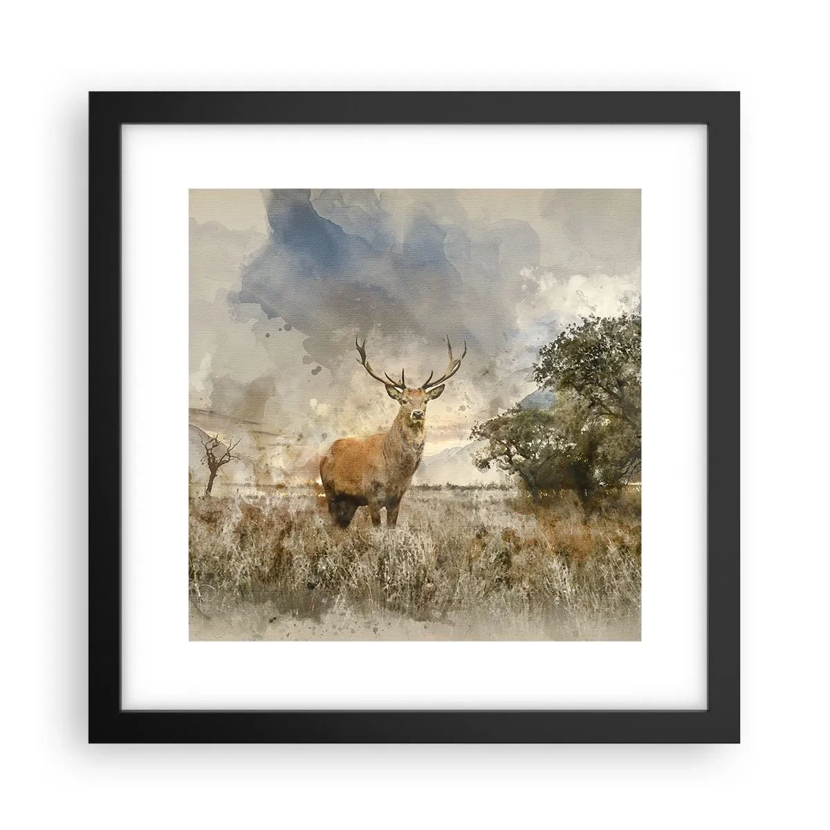 Plakat i sort ramme - Værdighed - styrke - værdighed - 30x30 cm