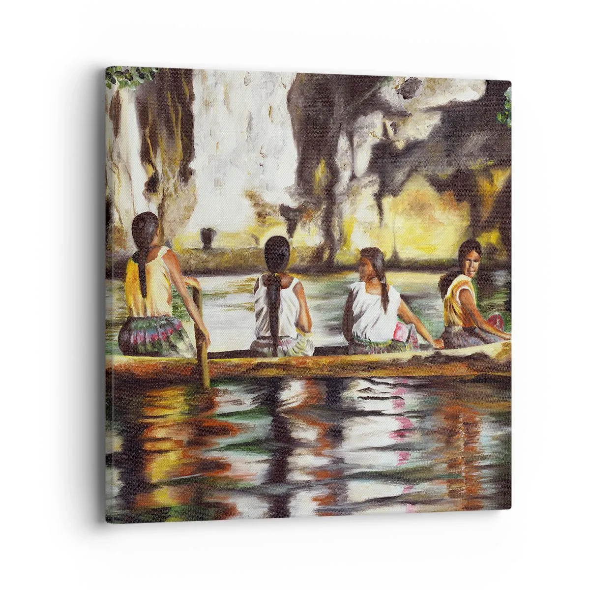 Lærredstryk - Billede på lærred - I et polynesisk paradis - 40x40 cm
