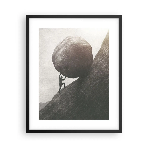 Plakat i sort ramme - Jeg tror mod al forventning - 40x50 cm