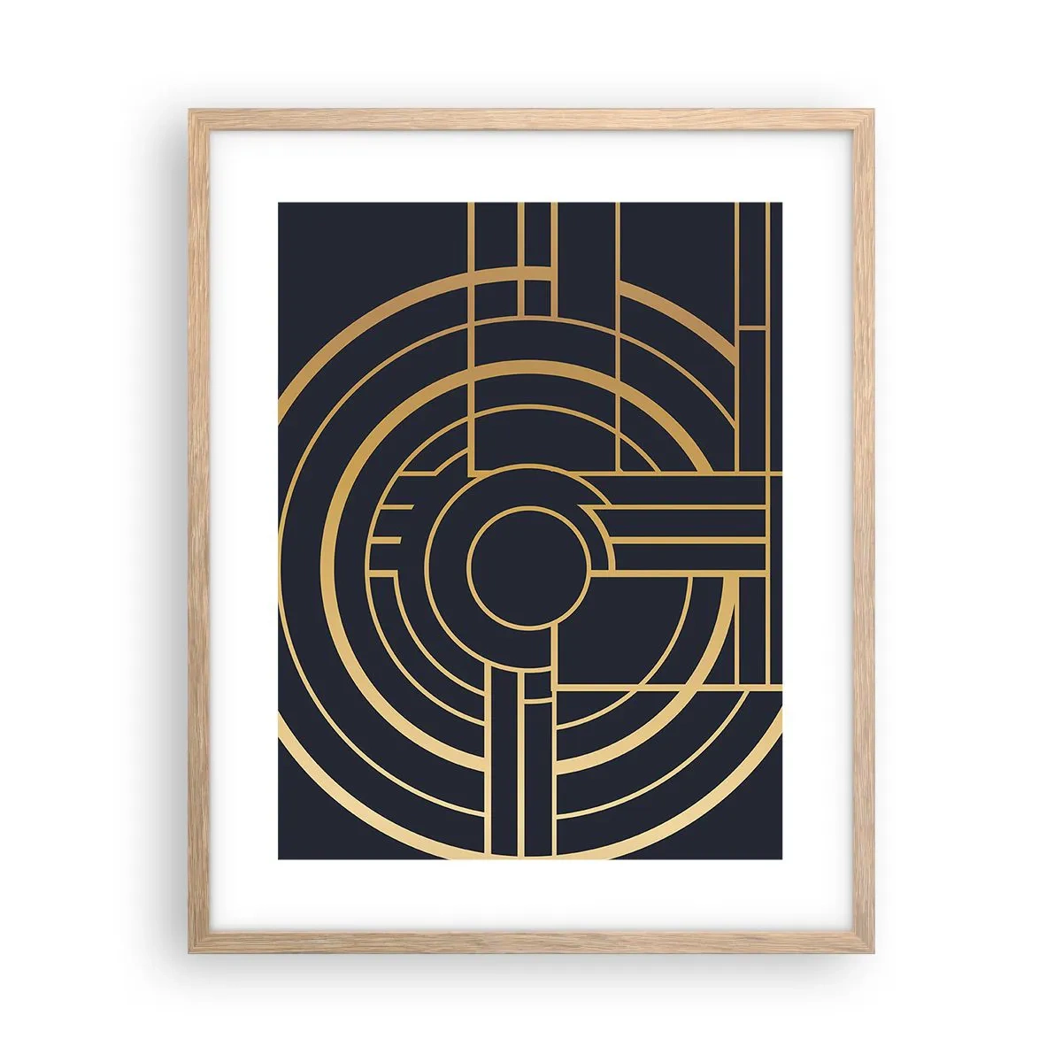 Plakat i ramme af lyst egetræ - At vende tingene på hovedet - 40x50 cm