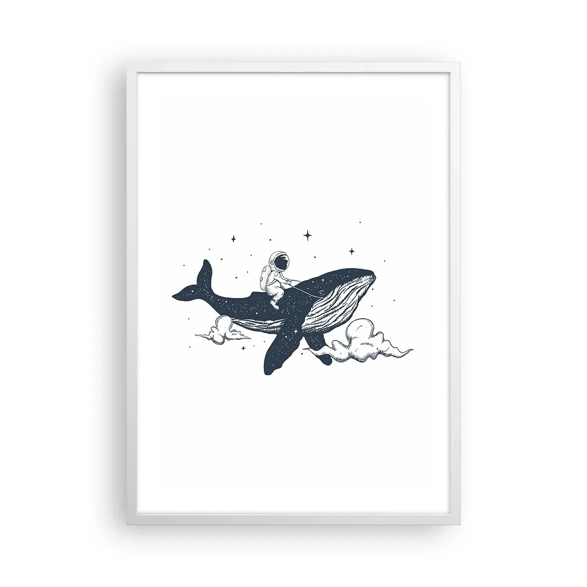 Plakat i hvid ramme - Et kosmisk eventyr - 50x70 cm
