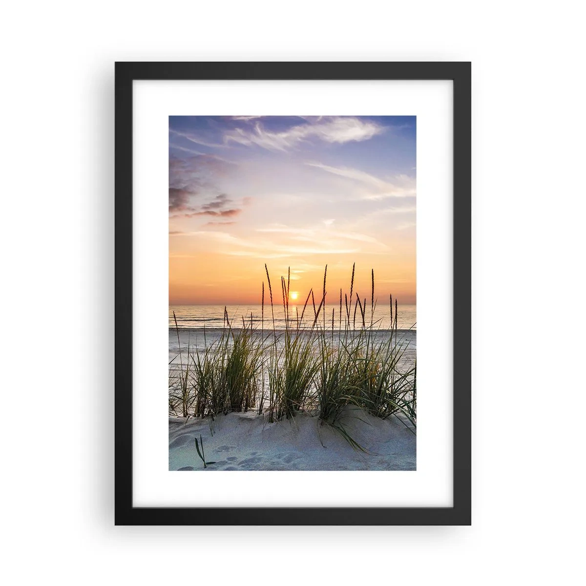 Plakat i sort ramme - Se, tænk, føl - 30x40 cm