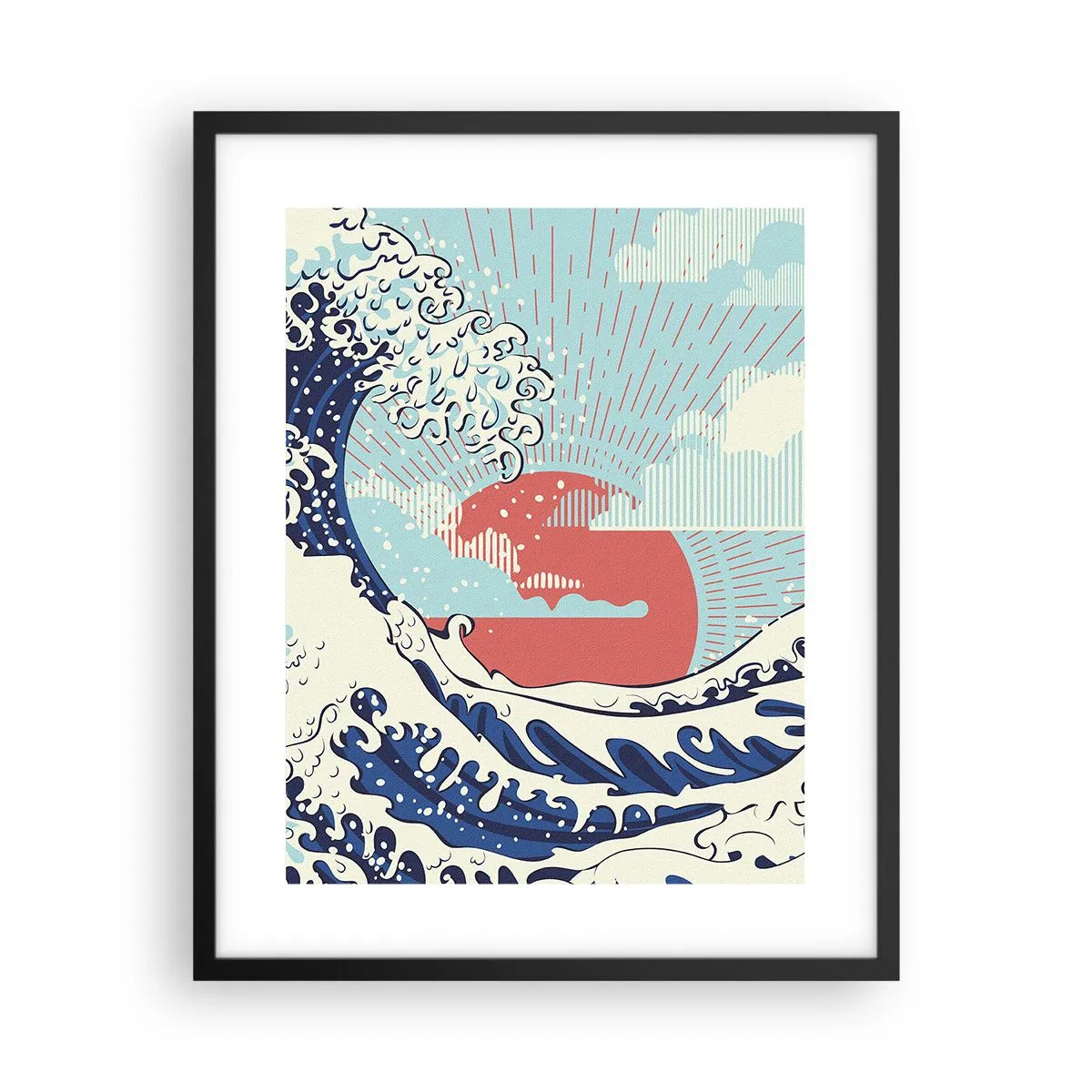 Plakat i sort ramme - Fra japanske inspirationer - 40x50 cm