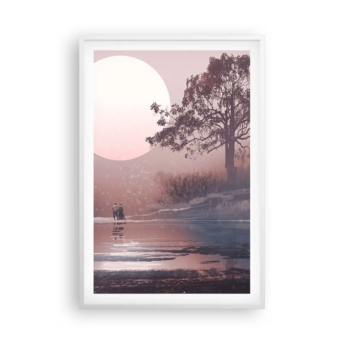 Plakat i hvid ramme - Natlige mærkværdigheder - 61x91 cm