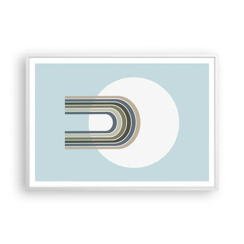 Plakat i hvid ramme - Uimodståelig tiltrækningskraft - 100x70 cm