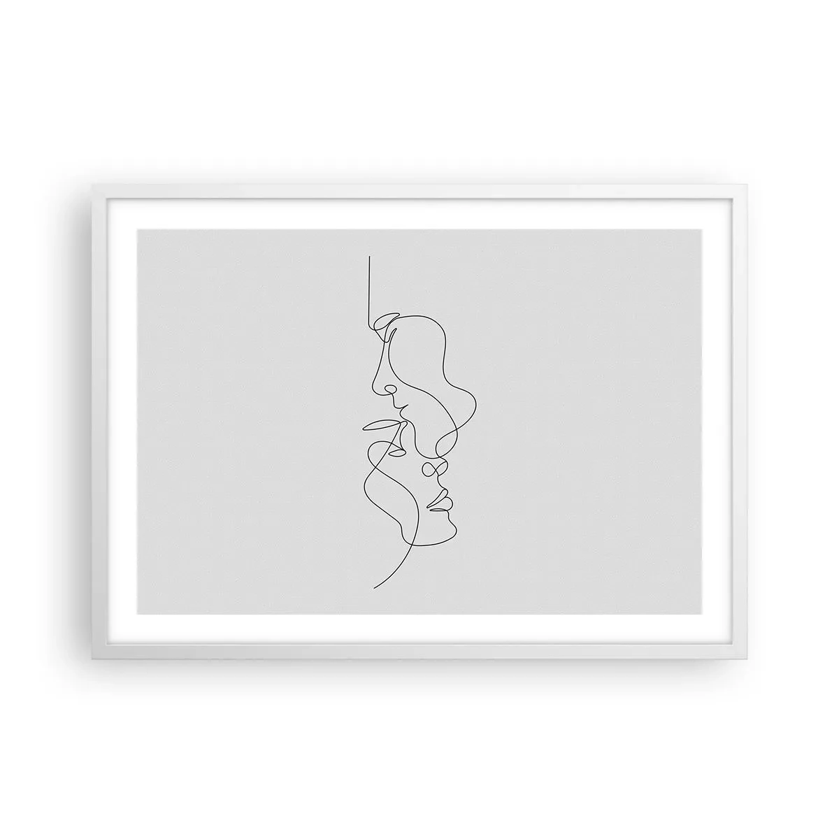 Plakat i hvid ramme - Gløderne af glubende begær - 70x50 cm