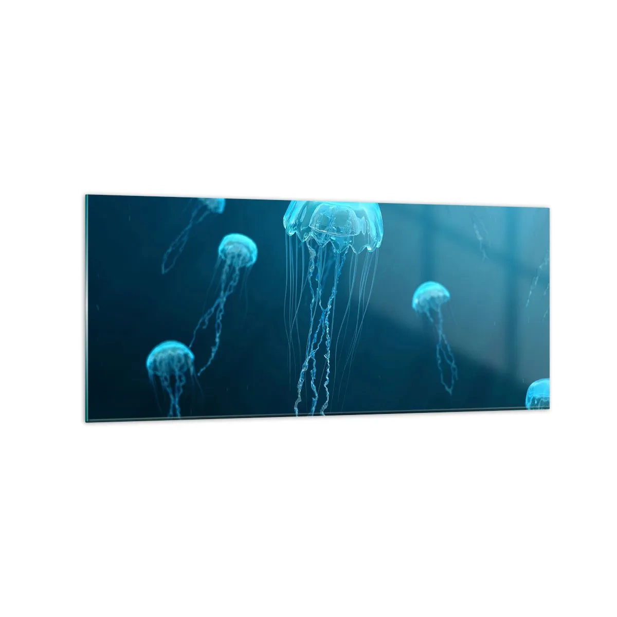 Billede på glas - Havets dans - 120x50 cm