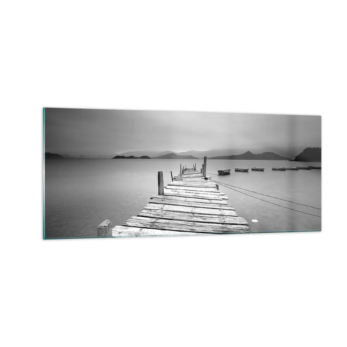 Billede på glas - Ud over bjergene, hinsides havene - 100x40 cm