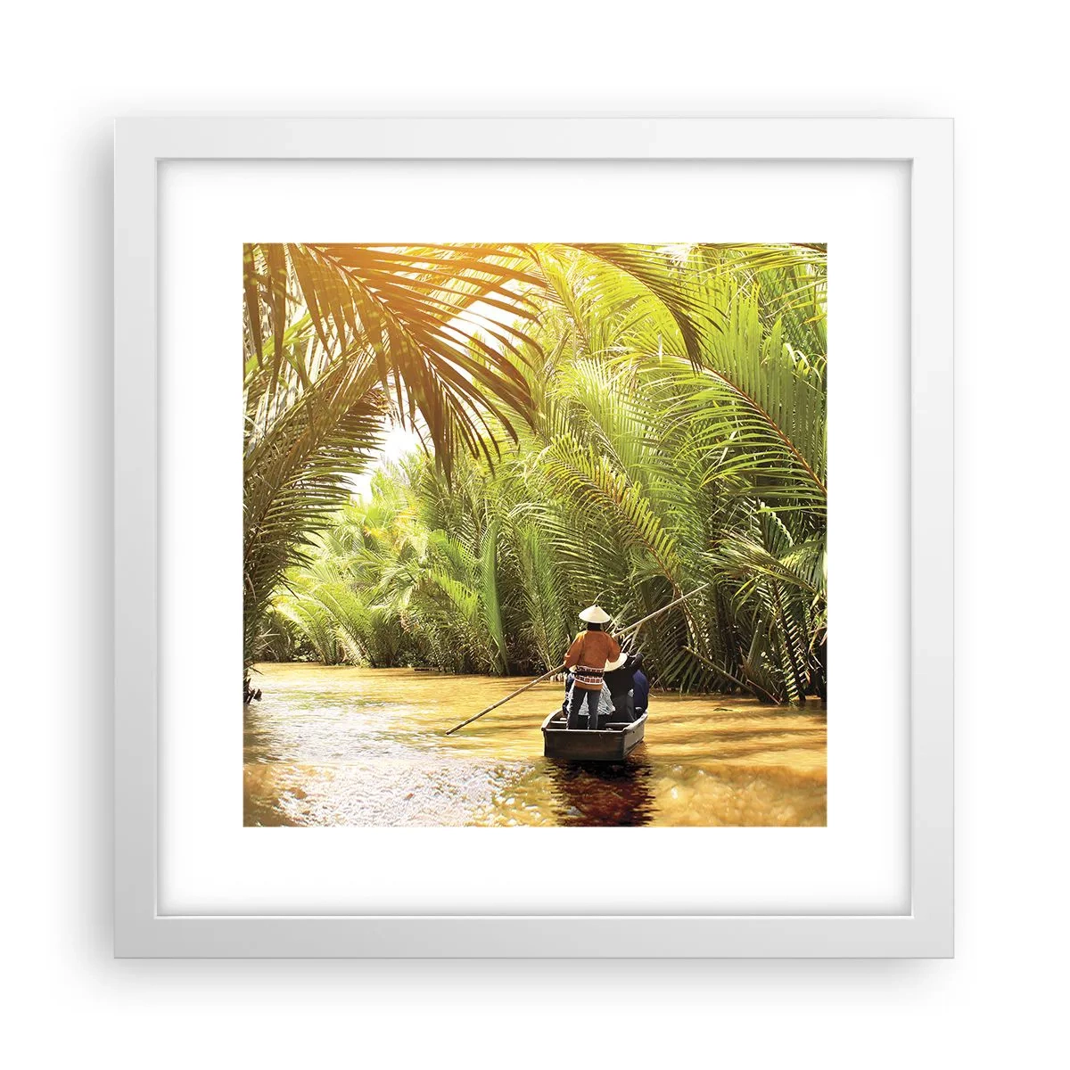 Plakat i hvid ramme - Palmeslugten - 30x30 cm