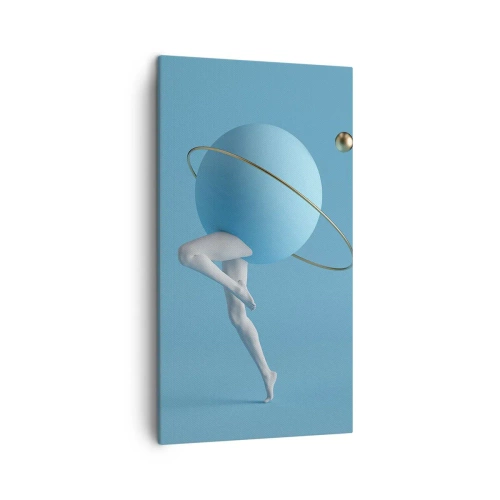Lærredstryk - Billede på lærred - Og planeterne går amok - 45x80 cm