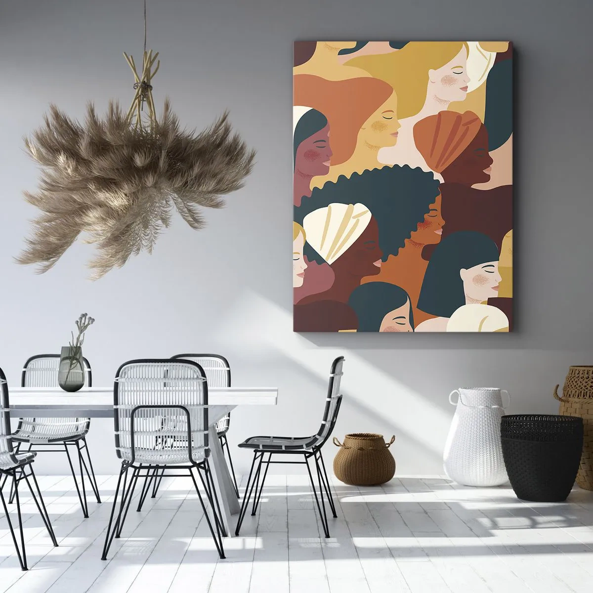 Lærredstryk - Billede på lærred - Kun kvindelighed - 80x120 cm