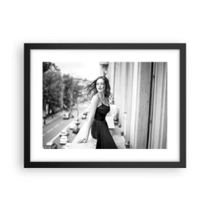 Plakat i sort ramme - Bestemt en pariser - 40x30 cm