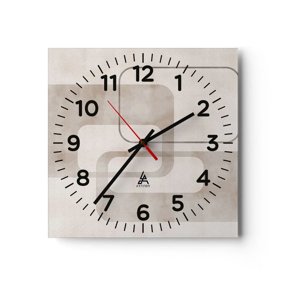 Vægur, Uret - Geometrisk fuga - 40x40 cm